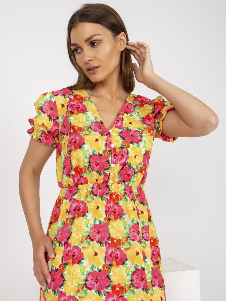 Sukienka damska, żółta, Italy Moda