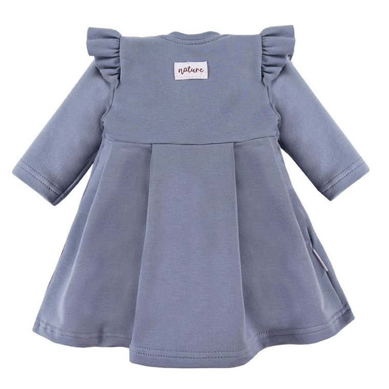 Sukienka dziewczęca z długim rękawem, ciemnoniebieska, Eevi