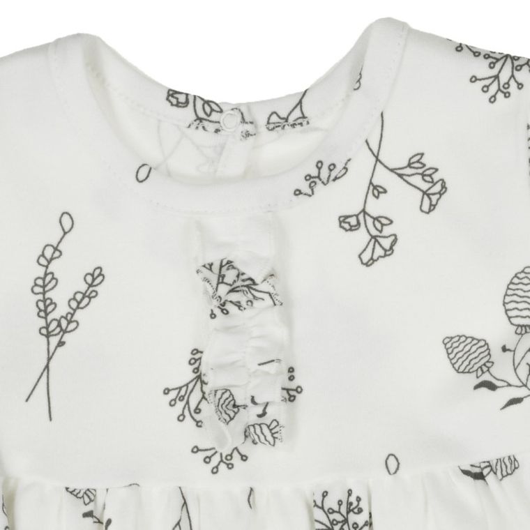 Sukienka dziewczęca z długim rękawem, ecru, Nicol