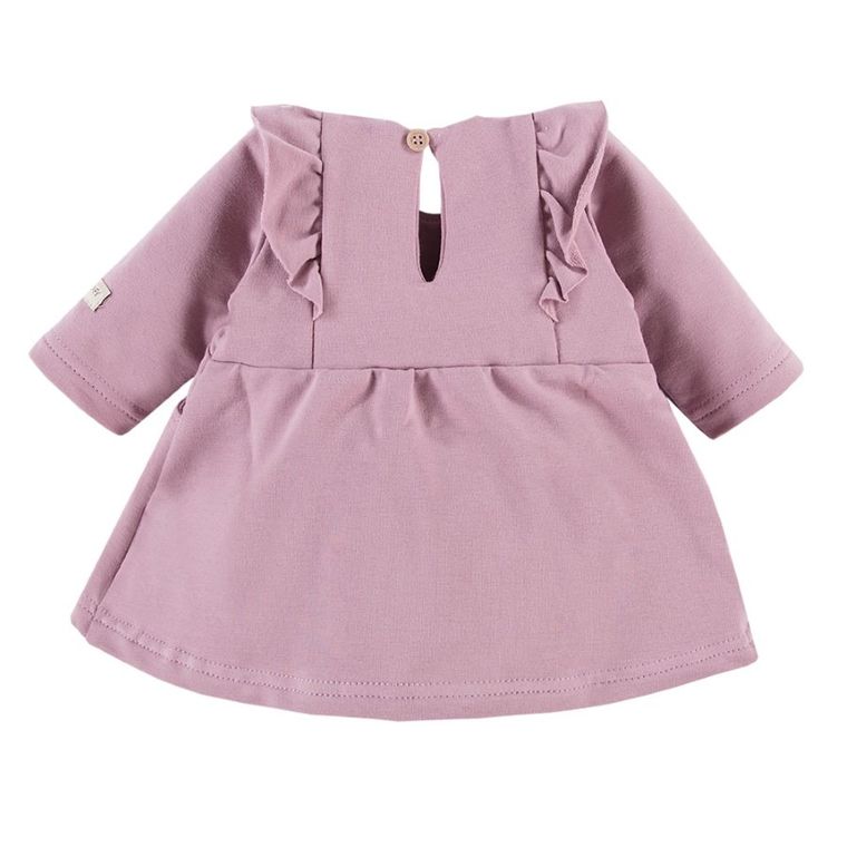 Sukienka dziewczęca z długim rękawem, fioletowa, Eevi