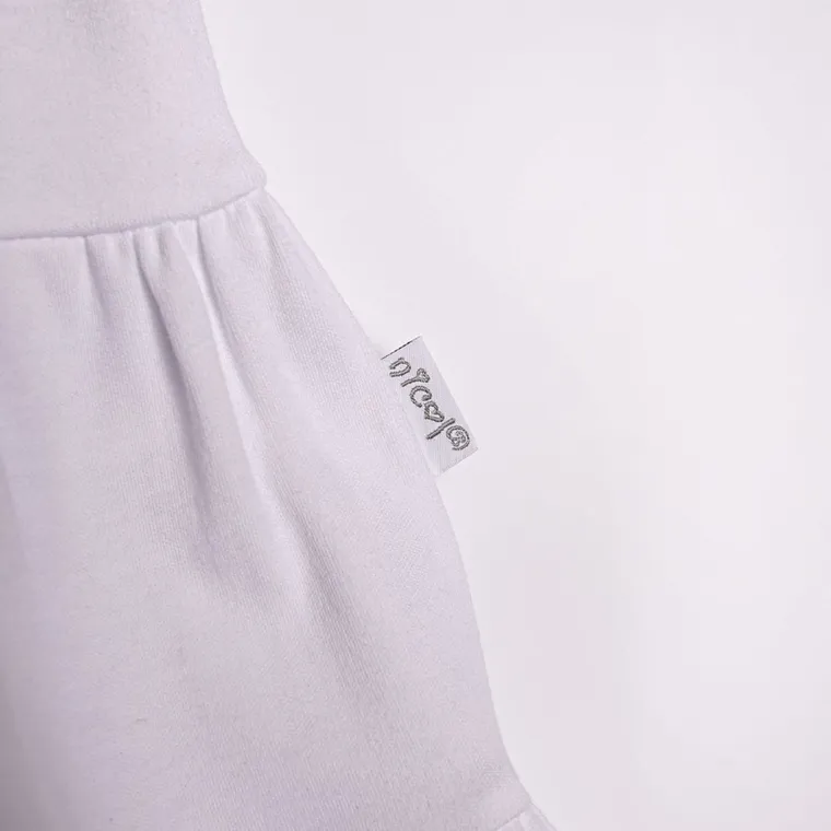 Sukienka dziewczęca z krótkim rękawem, biała, Nicol