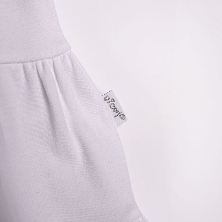 Sukienka dziewczęca z krótkim rękawem, biała, Nicol