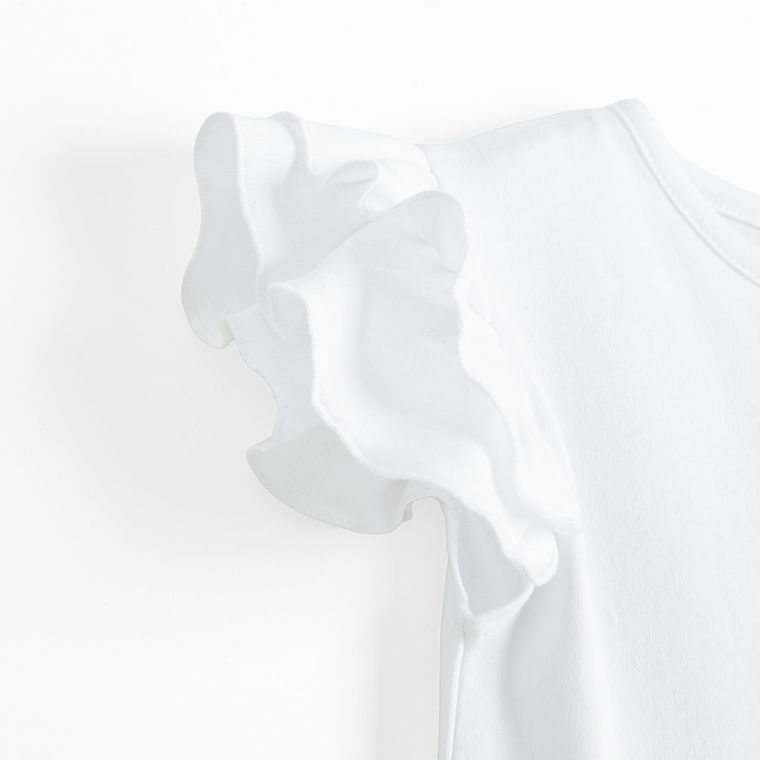 Sukienka dziewczęca z krótkim rękawem, biało-czarna, Nicol