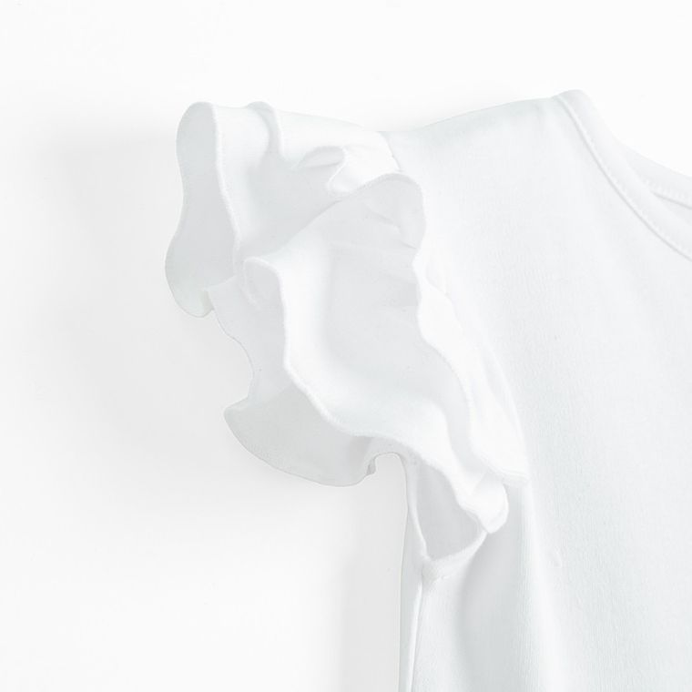 Sukienka dziewczęca z krótkim rękawem, biało-czarna, Nicol