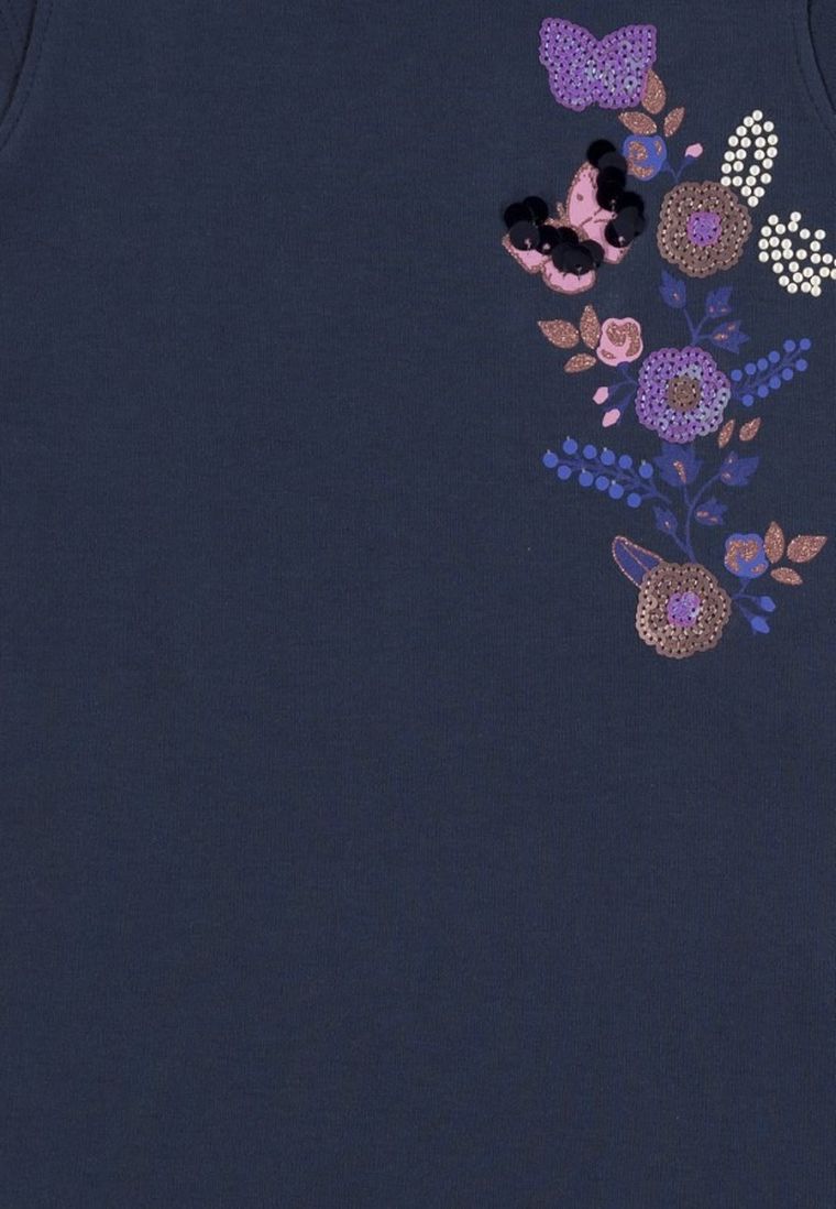 Sukienka dziewczęca z krótkim rękawem, granatowa, Tom Tailor