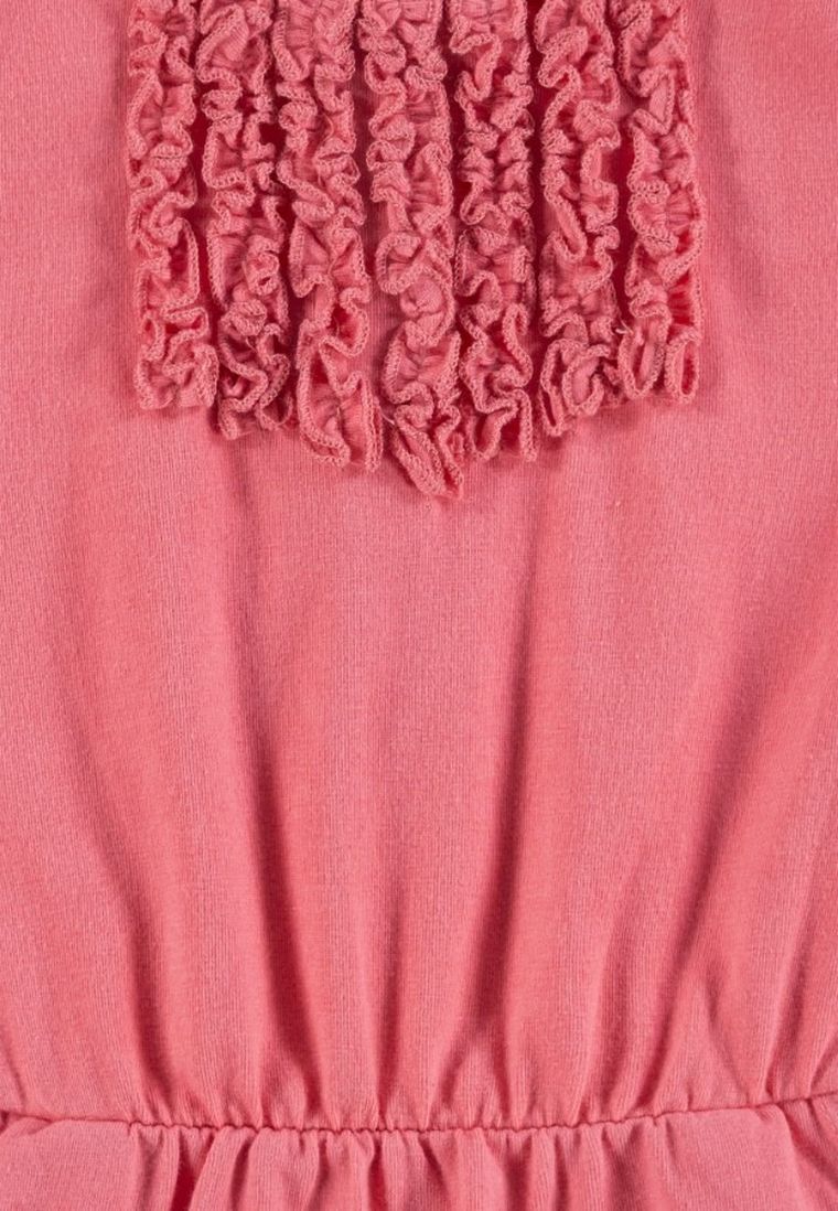 Sukienka dziewczęca z krótkim rękawem, koralowa, Lief