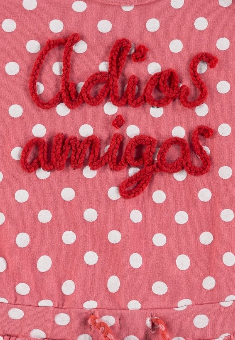 Sukienka dziewczęca z krótkim rękawem, koralowa, Lief