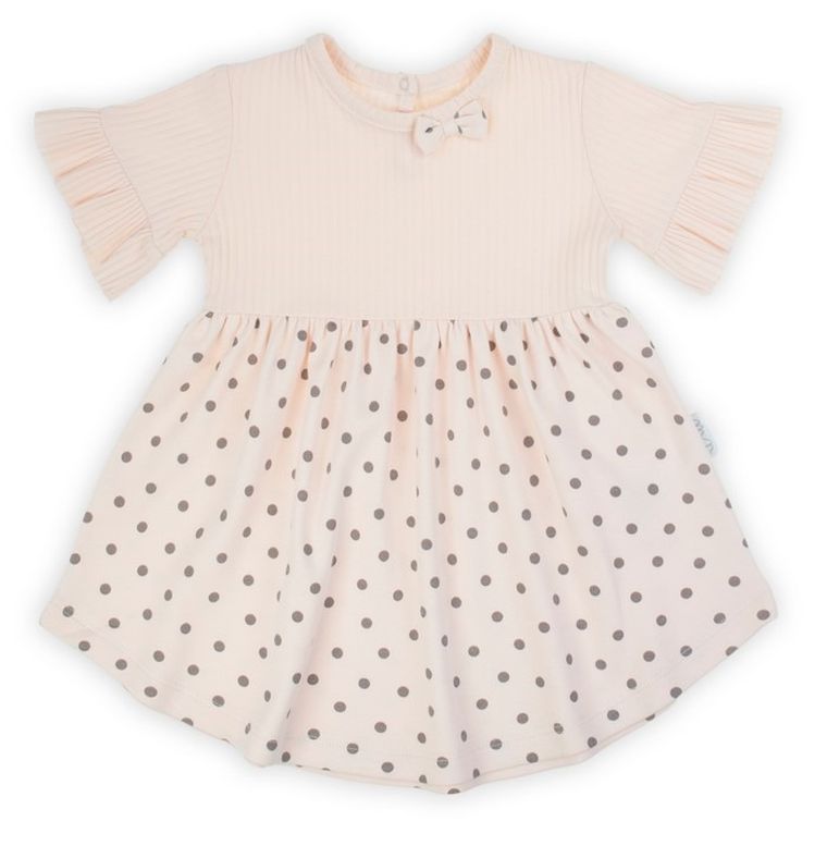 Sukienka dziewczęca z krótkim rękawem, różowa, Nicol