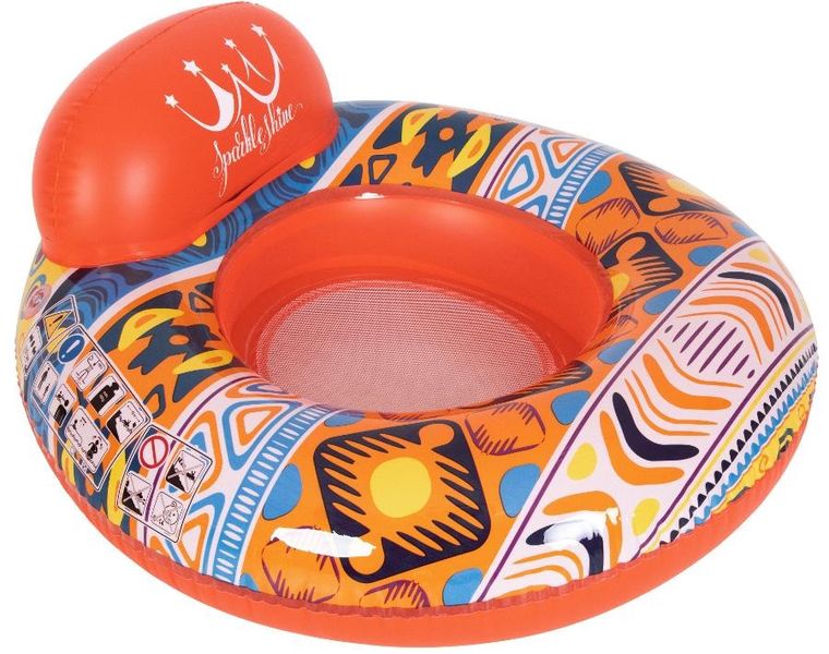 Sun Club, dmuchany fotel do pływania, boho, 93-40 cm