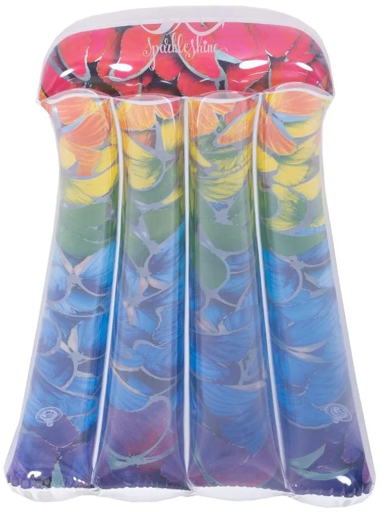 Sun Club, dmuchany materac, motyle, 174-76-25 cm