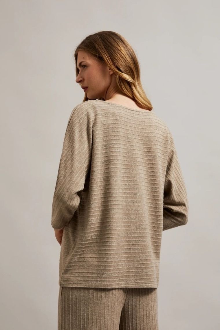 Sweter damski, beżowy, Moodo