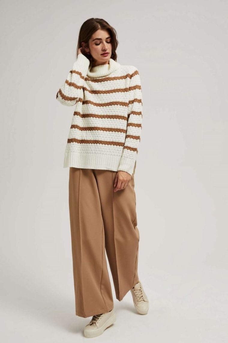 Sweter damski, biały, Moodo