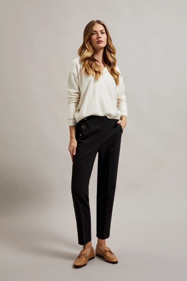 Sweter damski, biały, Moodo