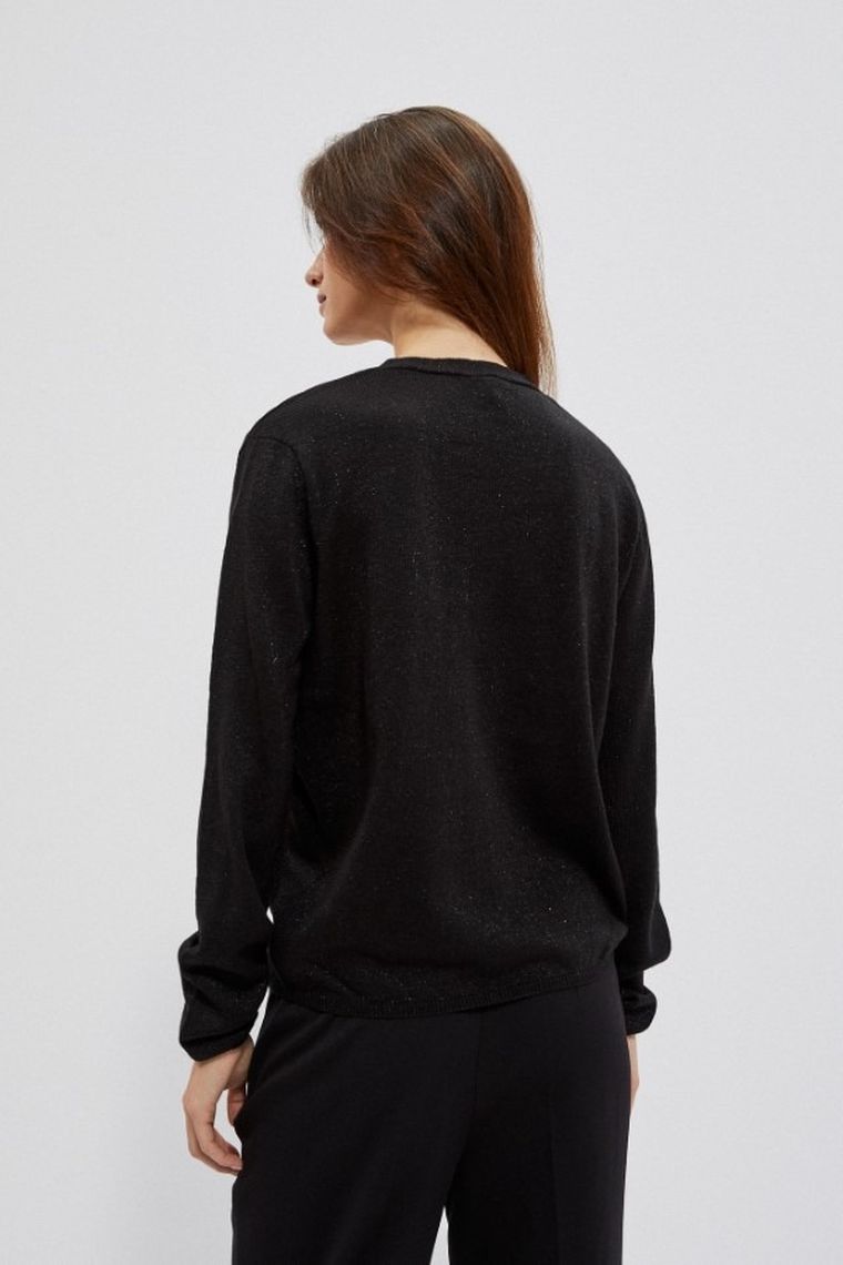 Sweter damski, czarny, Moodo