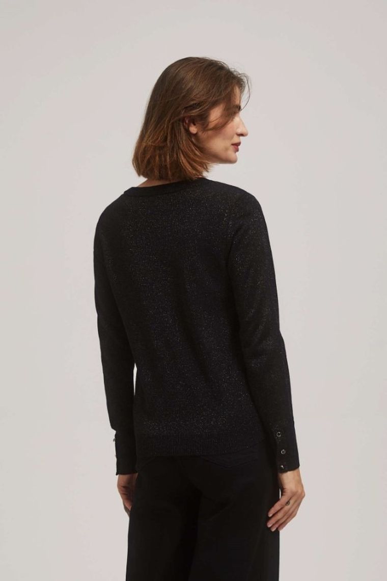 Sweter damski, czarny, Moodo