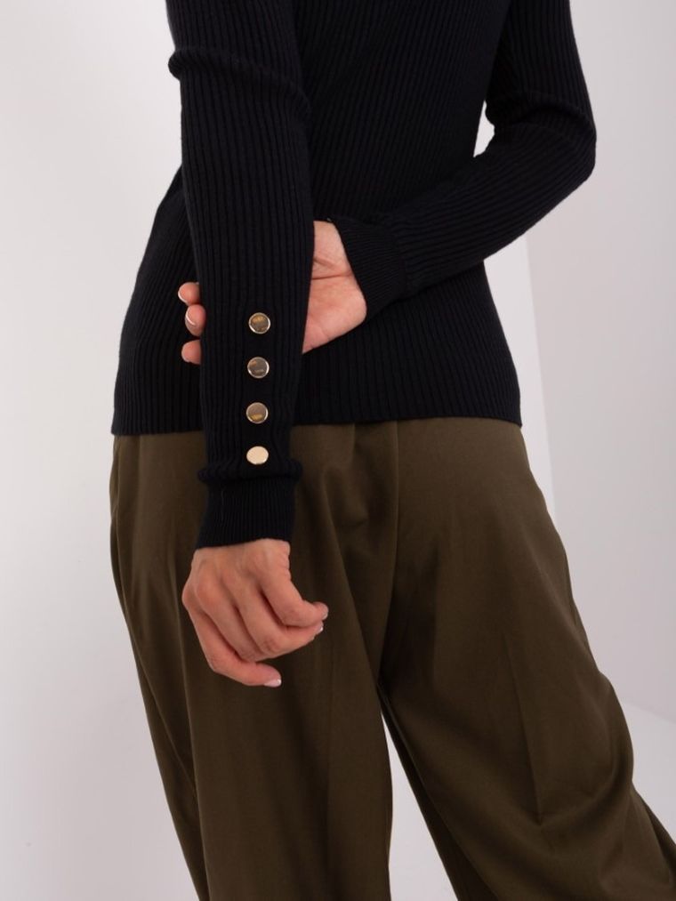 Sweter damski, czarny, P-M