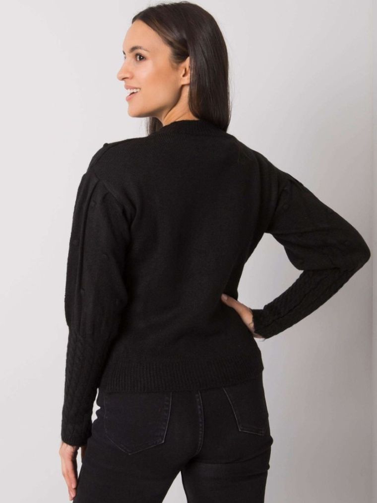 Sweter damski, czarny, Rue Paris