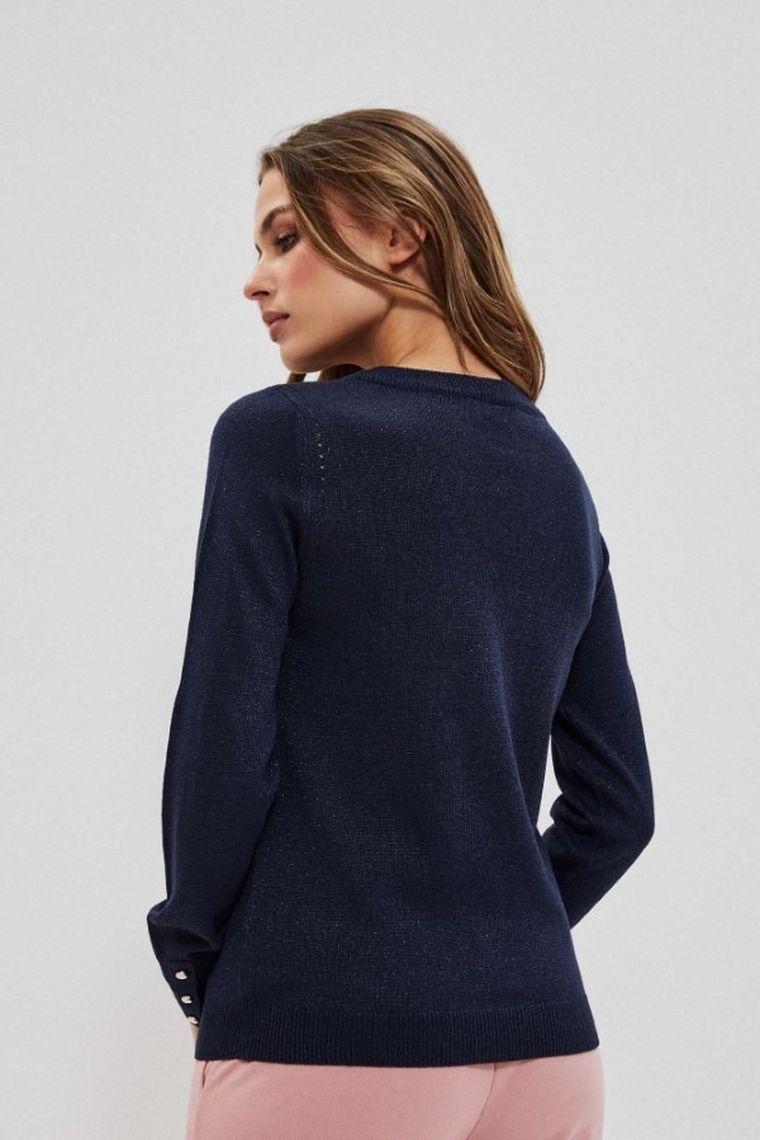 Sweter damski, granatowy, Moodo