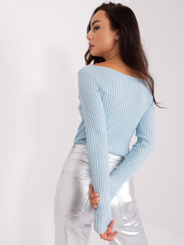 Sweter damski, niebieski, P-M