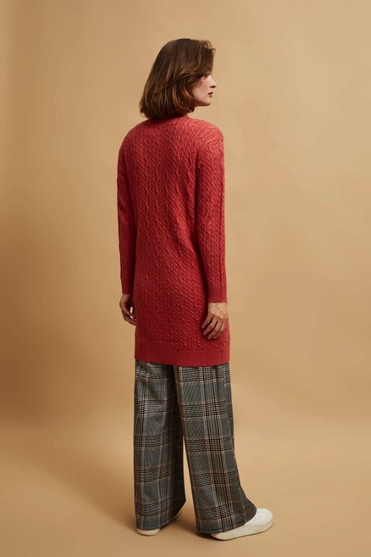 Sweter damski, różowy, Moodo