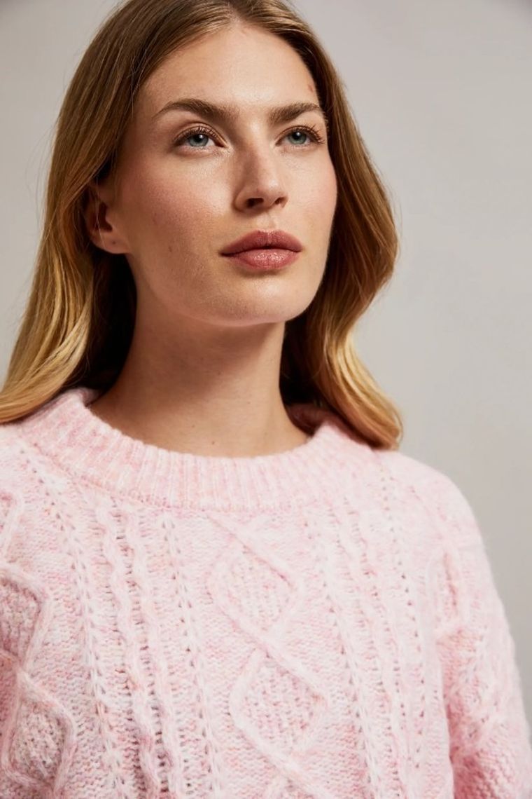 Sweter damski, różowy, Moodo