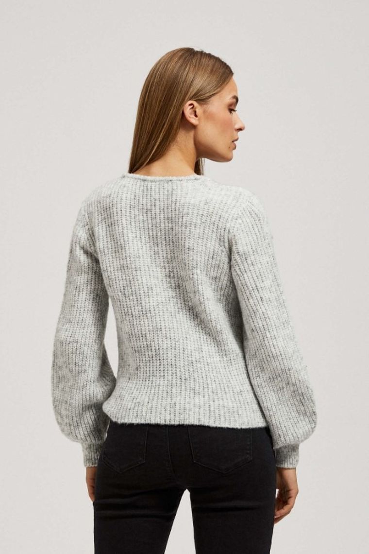 Sweter damski, szary, Moodo