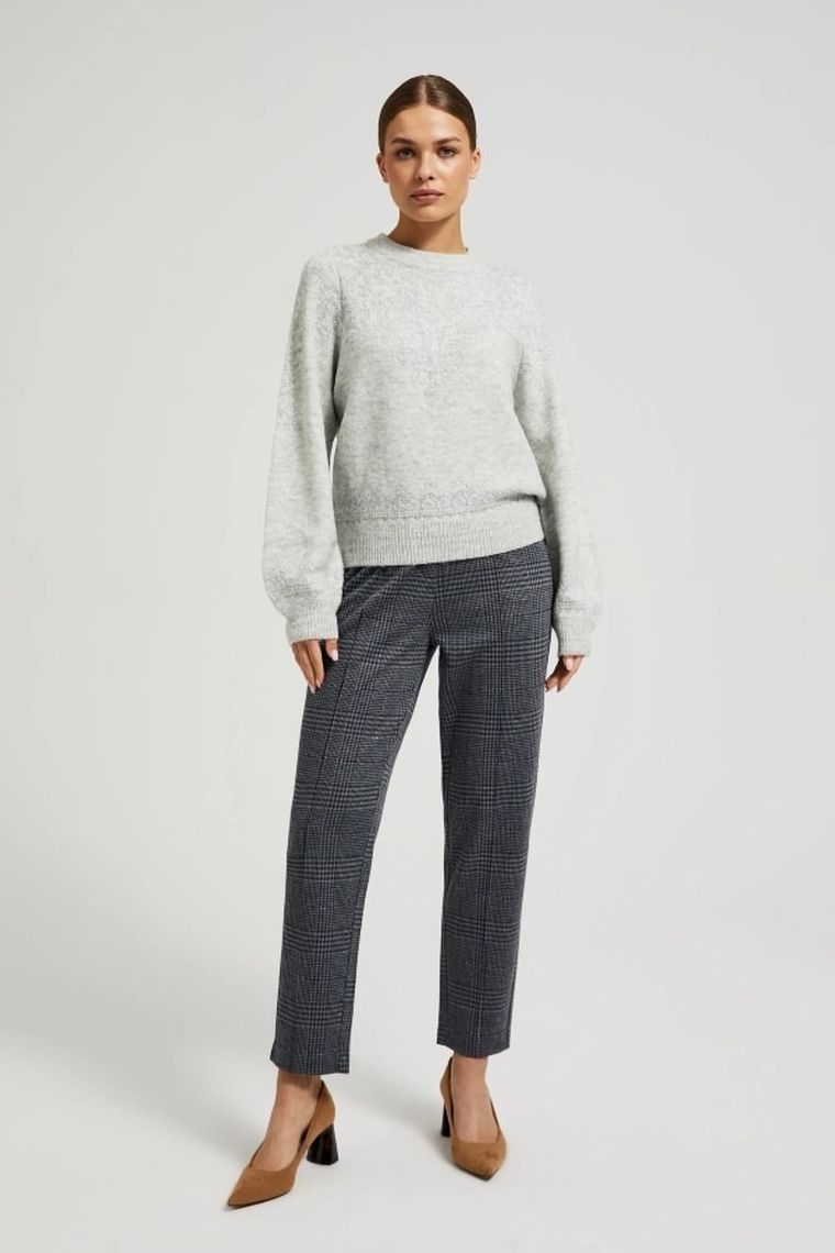 Sweter damski, szary, Moodo