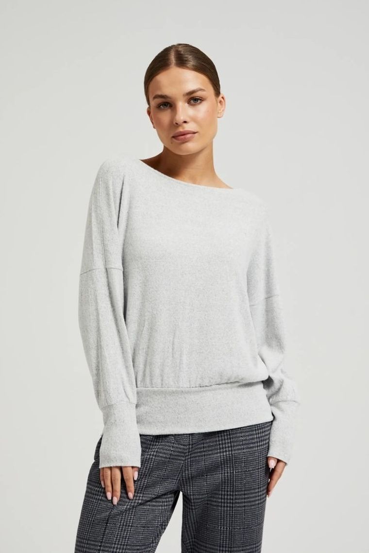 Sweter damski, szary, Moodo