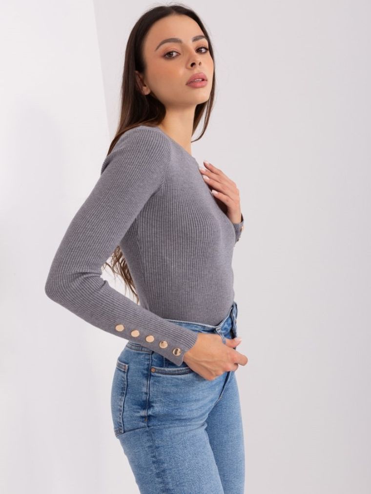 Sweter damski, szary, P-M