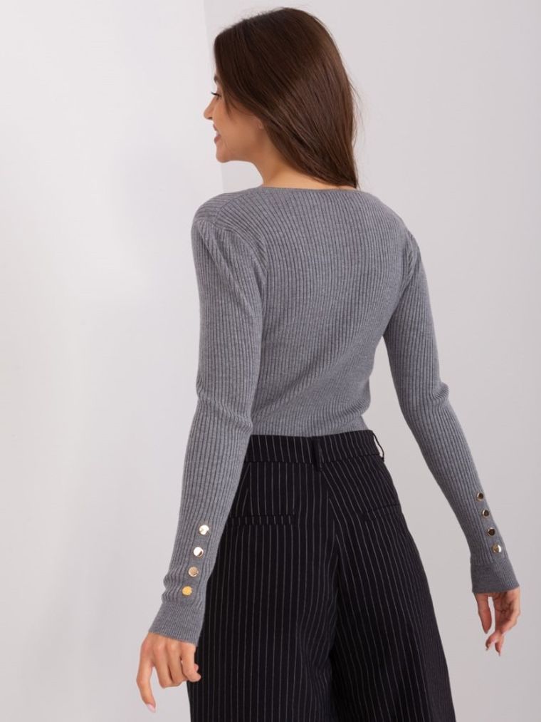 Sweter damski, szary, P-M