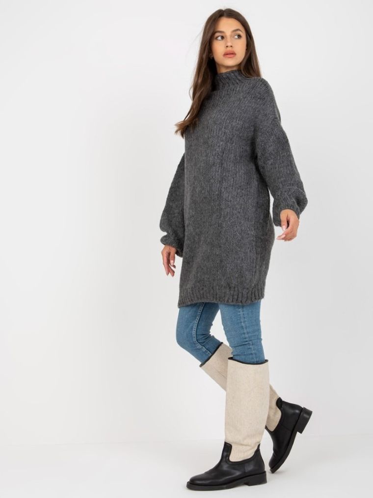 Sweter damski, szary, Rue Paris