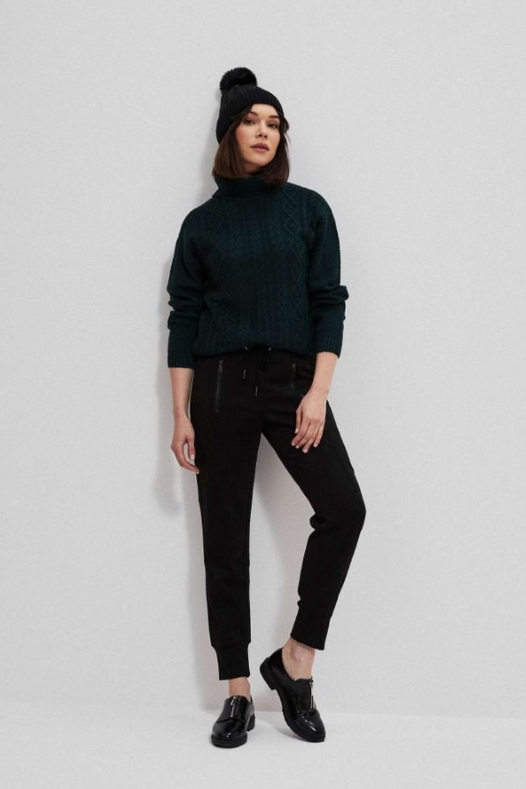 Sweter damski, zielony, Moodo