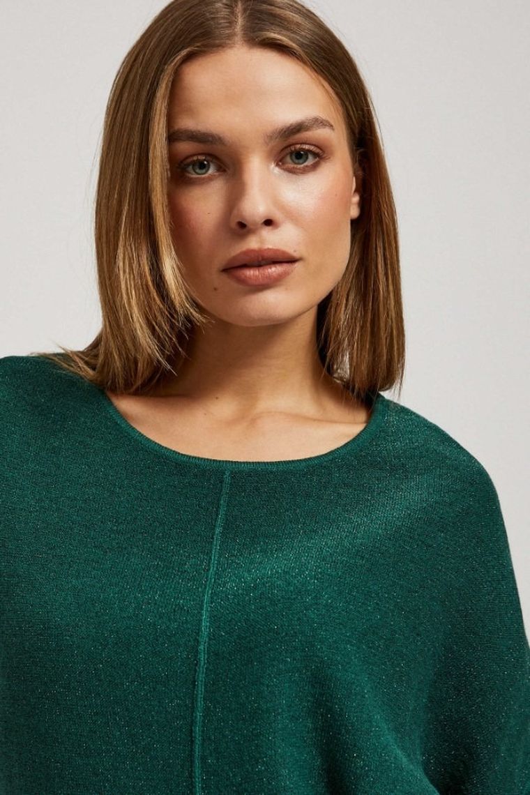 Sweter damski, zielony, Moodo