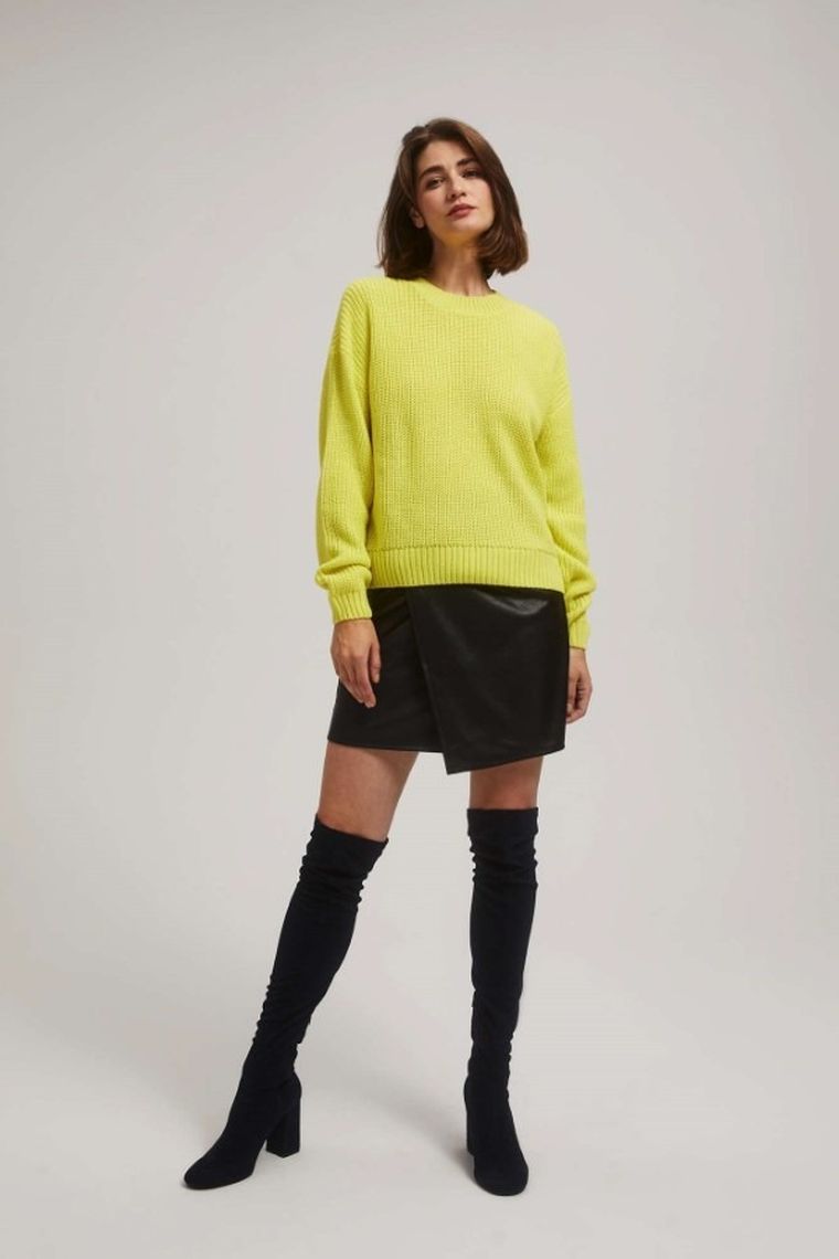 Sweter damski, zielony, Moodo