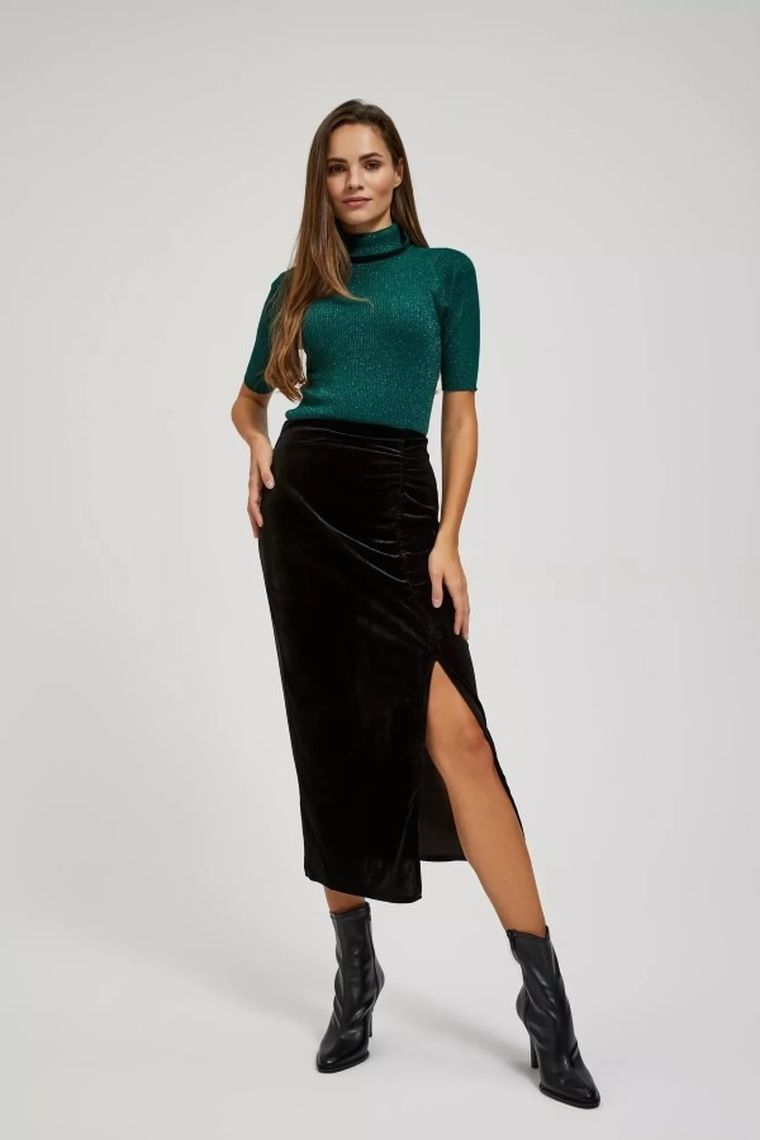 Sweter damski, zielony, Moodo