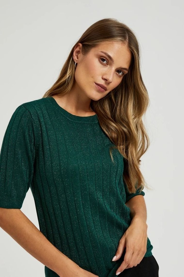 Sweter damski, zielony, Moodo