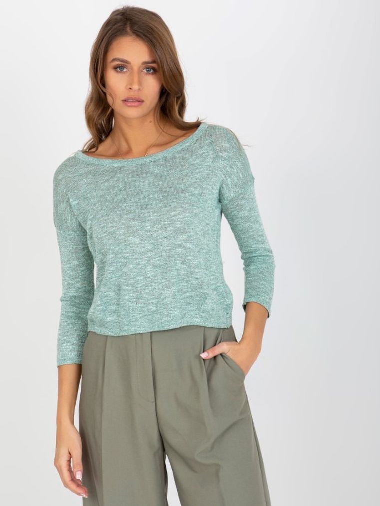 Sweter damski, zielony, Yups