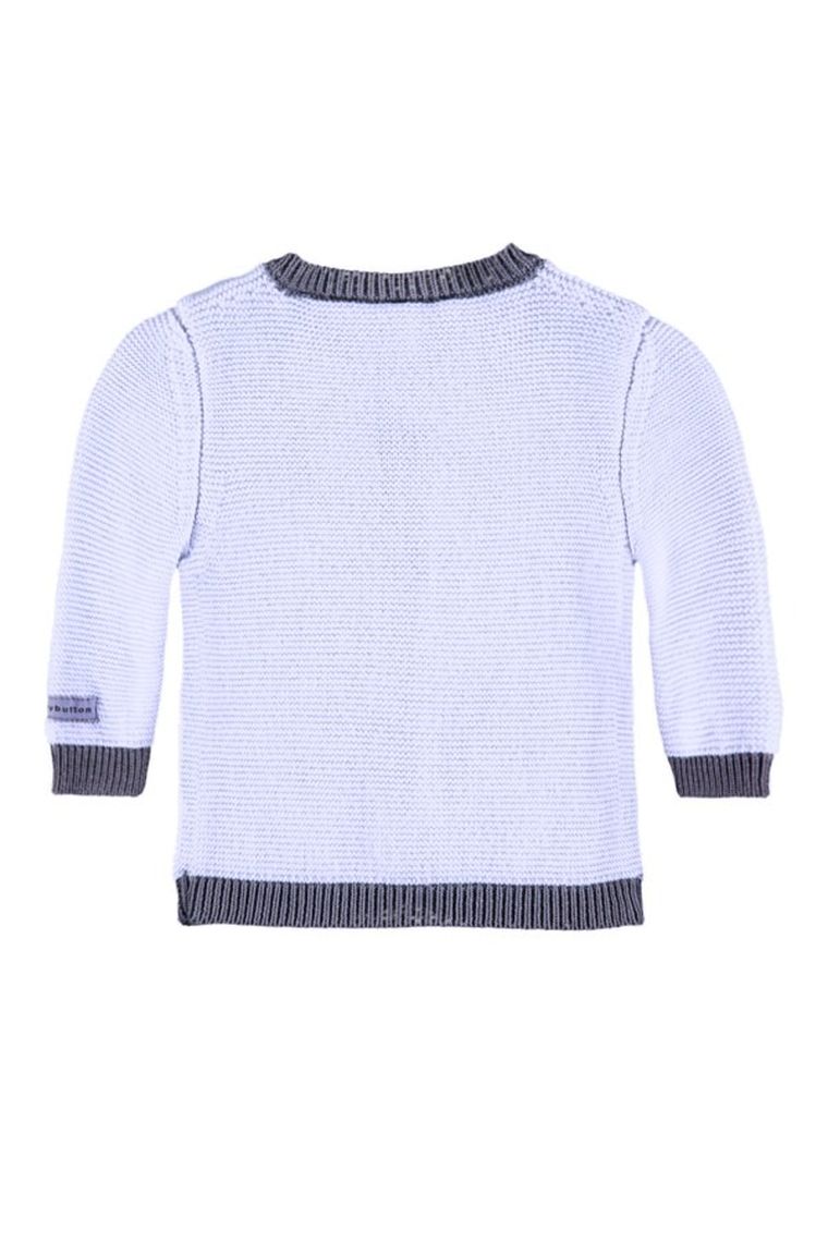 Sweter niemowlęcy, rozpinany, bawełna organiczna, biały, Bellybutton
