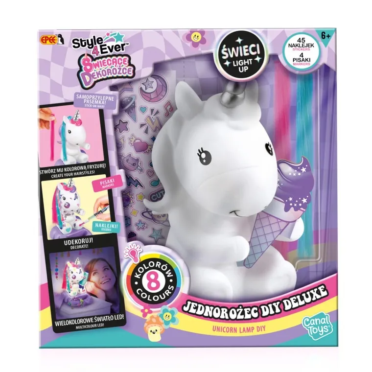 Świecące Dekorożce, Jednorożec DIY Deluxe, figurka do dekorowania
