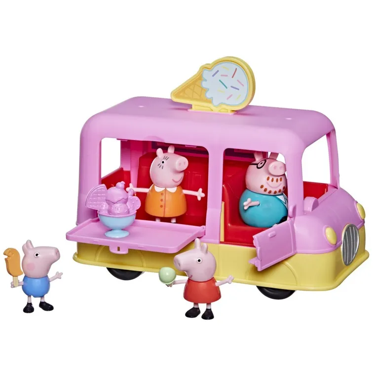 Świnka Peppa, Furgonetka z lodami, zestaw z figurkami