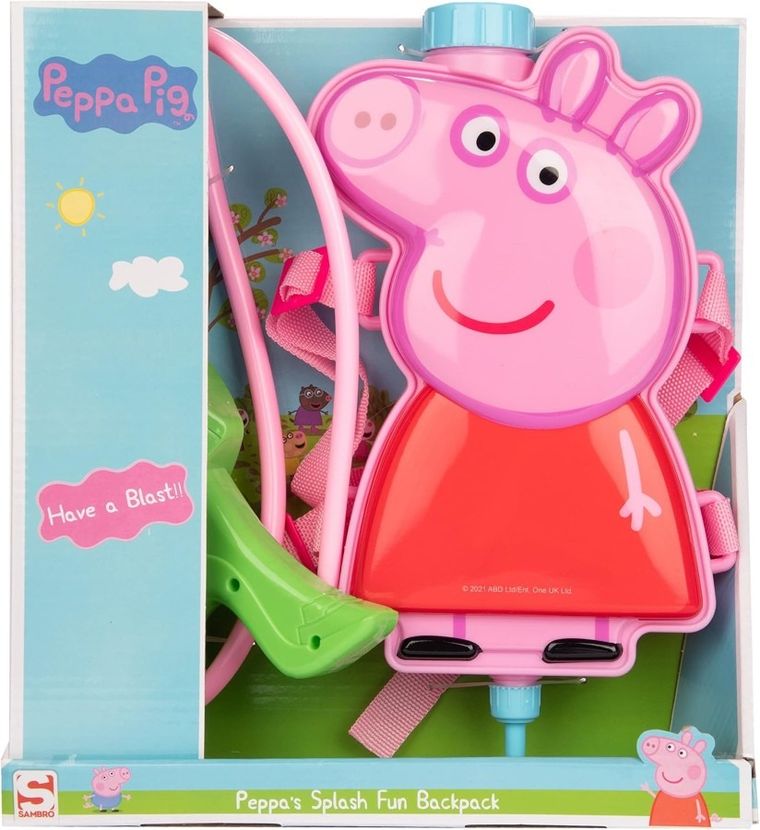 Świnka Peppa, plecak z pistoletem na wodę