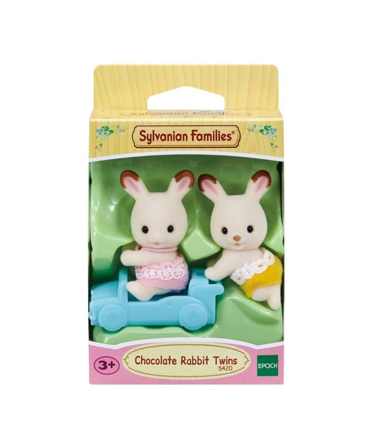 Sylvanian Families, bliźniaki królików z czekoladowymi uszkami, zestaw figurek, 5420
