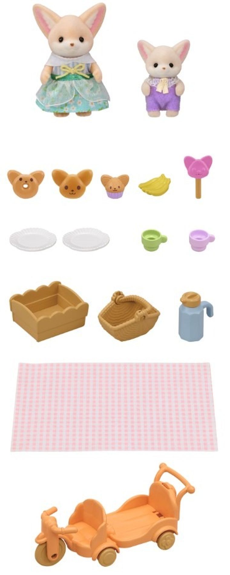 Sylvanian Families, Liski pustynne na pikniku, figurki z akcesoriami, 5698