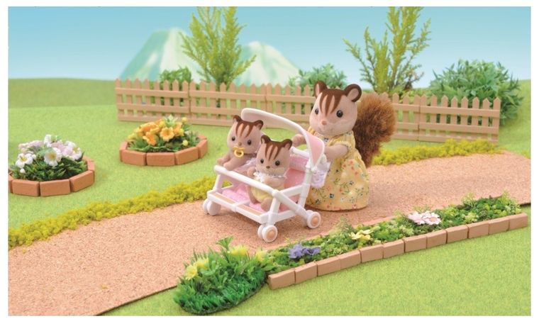 Sylvanian Families, podwójny wózek spacerowy, 4533