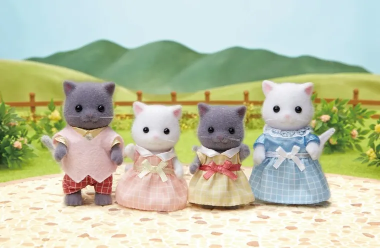 Sylvanian Families, rodzina perskich kotków, zestaw figurek, 5455