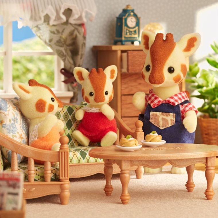 Sylvanian Families, rodzina żyraf z długą szyją, zestaw figurek, 5639