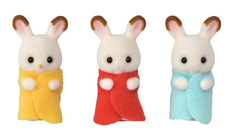 Sylvanian Families, Trojaczki Króliczków z czekoladowymi uszami, zestaw figurek, 5532