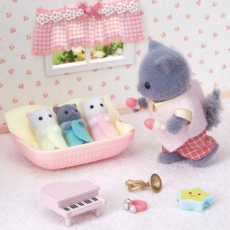 Sylvanian Families, trojaczki perskich kotków, zestaw figurek, 5458
