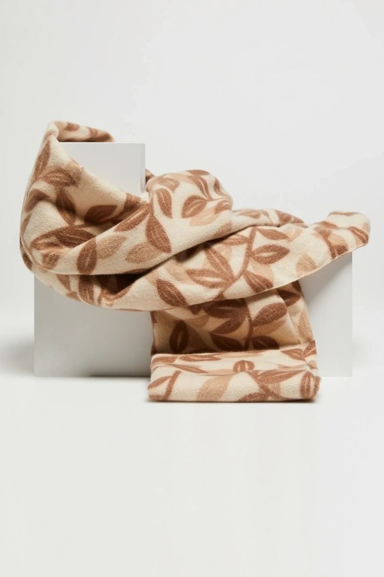 Szalik damski, beżowy, Moodo