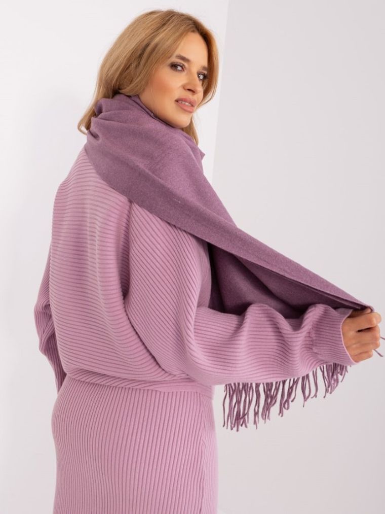 Szalik damski, fioletowy, Italy Moda